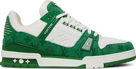 lv trainer green denim|louis vuitton green monogram denim.